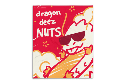Year of the Dragon "Deez NUTS" Throw Blanket [ORIGINAL]