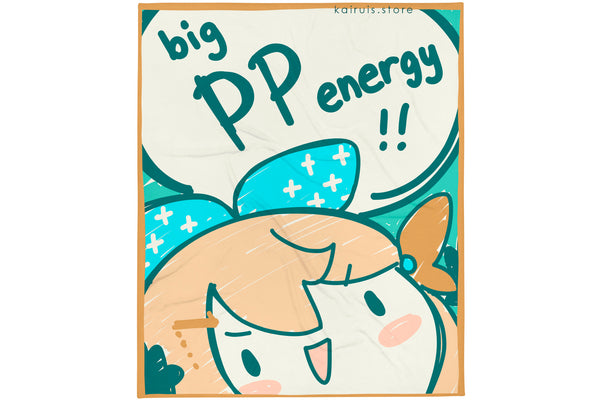 BIG PP ENERGY Pomu Throw Blanket [Lazulight]