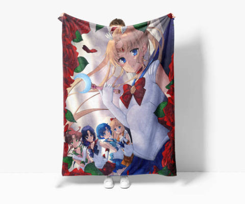 Sailor Moon Group Throw Blanket